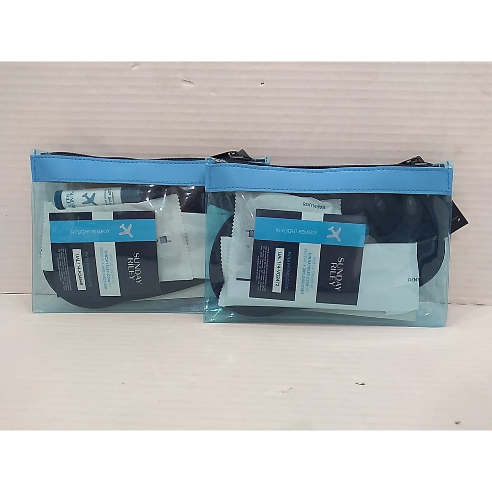 Pair Of United Airlines Transcon Business AWAY Amenity Kit New‎ Unopened Bags
